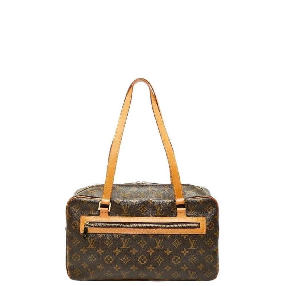 Louis Vuitton Monogram Cite GM Shoulder Bag Brown